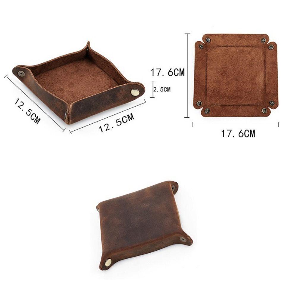 Foldable Desk Organizer Snap Closure Desktop Storage Tray Compact Snap Valet Tray Home Ofiice