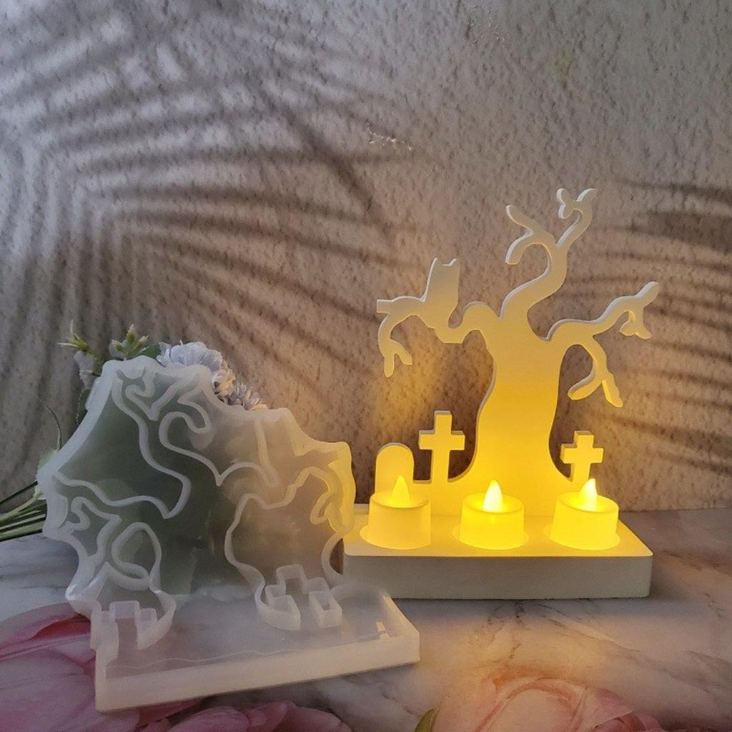 Crafting Silicone Molds Silicone Candle Holder Mold Halloween Theme Candle Base Mould Craft Moulds Suitable for Craft