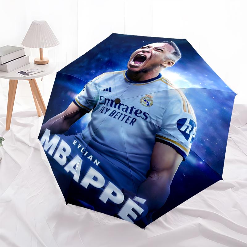 1pc M-Mbappe Umbrella, Sun Protection, And UV Shielding. It Has Eight Sturdy Ribs for Outdoor Use And Perfect As a Holiday Gift