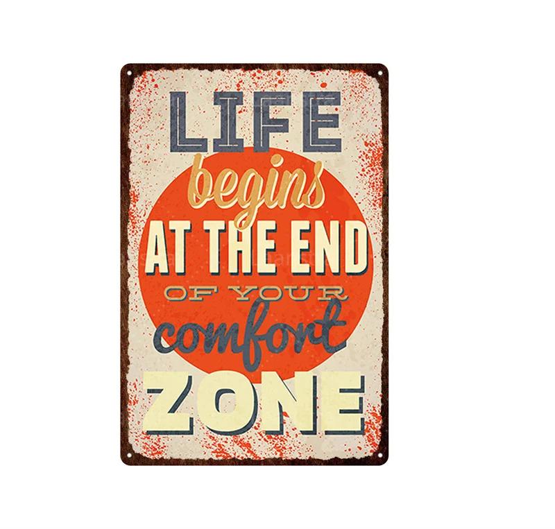 Clear Family Rules Vintage Tin Painting Inspirational Sentence Metal Signs Plaque Wall Decor Poster Home Decoration Accessories