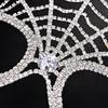 Элегантная Маска Паутина Со Стразами Для Хэллоуина И Косплей Мероприятий Серебряный Или Золотой Цвет