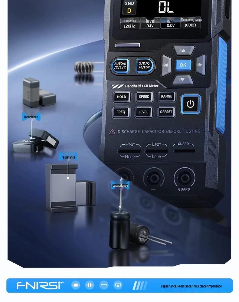 FNIRSI LC1020E Ручной цифровой LCR Смарт-мультиметр для тестирования сопротивления, индуктивности и емкости