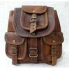 New Goat Leather Backpack Bag Leather Rucksack Laptop Genuine Travel Vintage Men