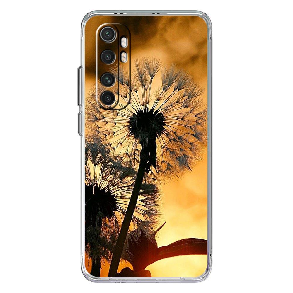 Чехол для телефона для Xiaomi Mi Poco X7 X6 X5 NFC X3 F7 Ultra F6 Pro F3 15 14T 14 13T 11 12 13 Lite Прозрачный ТПУ чехол цветок Одуванчик