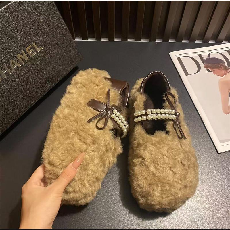 Модные женские туфли из хлопка с меховым леопардовым принтом, туфли на плоской подошве и бисером на платформе, женские 2025, трендовые зимние повседневные теплые платья с бантом, удобные зимние сапоги Mujer