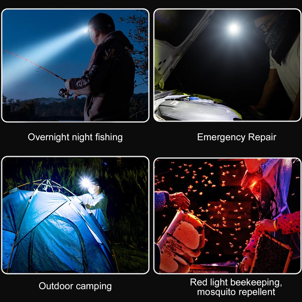 Сильный свет налобный фонарь уличный аккумуляторный небольшой фонарик индукционный ночной рыбалки сверхдлинный срок службы