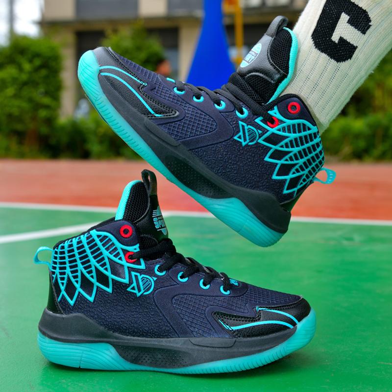 Детская спортивная обувь 31-40, дышащая детская баскетбольная обувь с сеткой, студенческая спортивная обувь