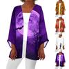 Women's Casual And Fashionable Halloween Printed Lightweight Mid Length Jacket Cardigan