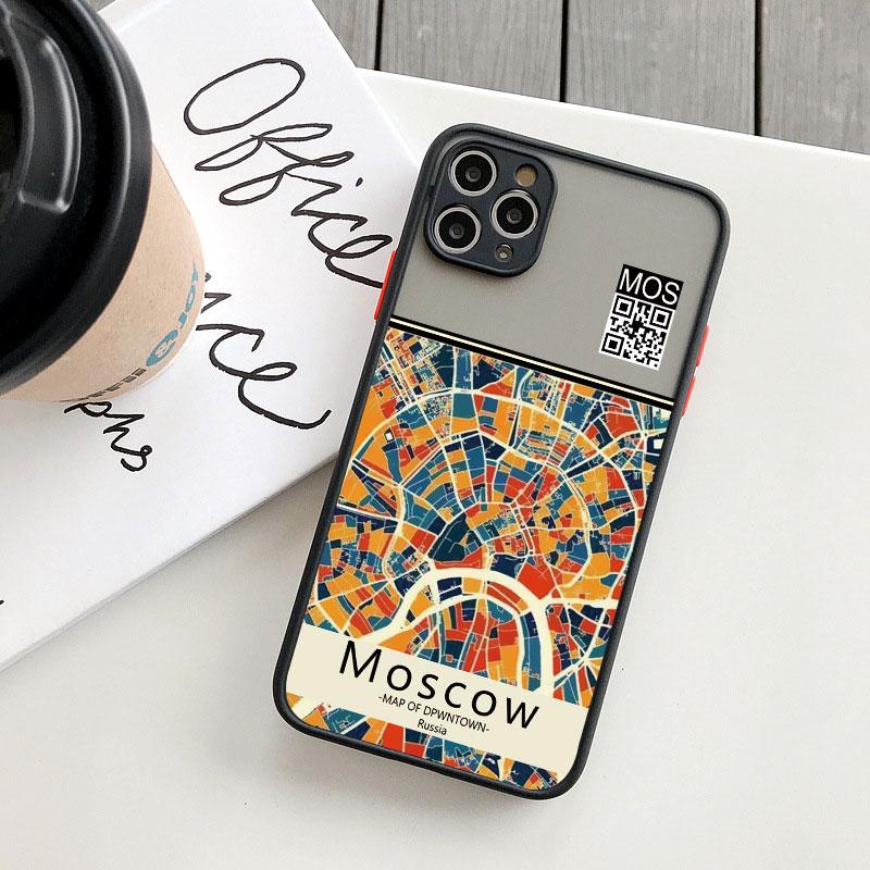 Чехол для телефона Ins Travel Country Sketch City Map для iPhone 8 7 Plus SE2 15 14 11 12 13 Pro Max Mini X XR XS Ударопрочный Funda Shell