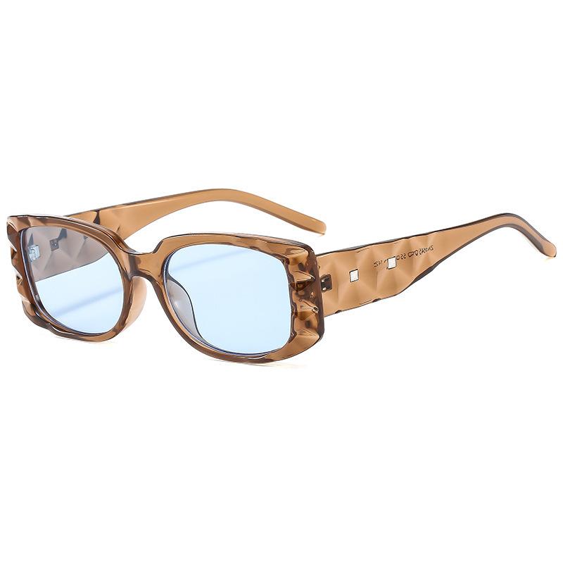 New Vintage Square Sunglasses Women Men Brand Design Retro Casual Yellow Blue Square Sun Glasses Female Uv400