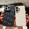 Однотонный матовый мягкий чехол для телефона с бантом для iPhone 16 Pro Max 15 Plus 14 Pro 13 12 11 тонкий чехол-бампер из кожи TPU с текстурой ударопрочный