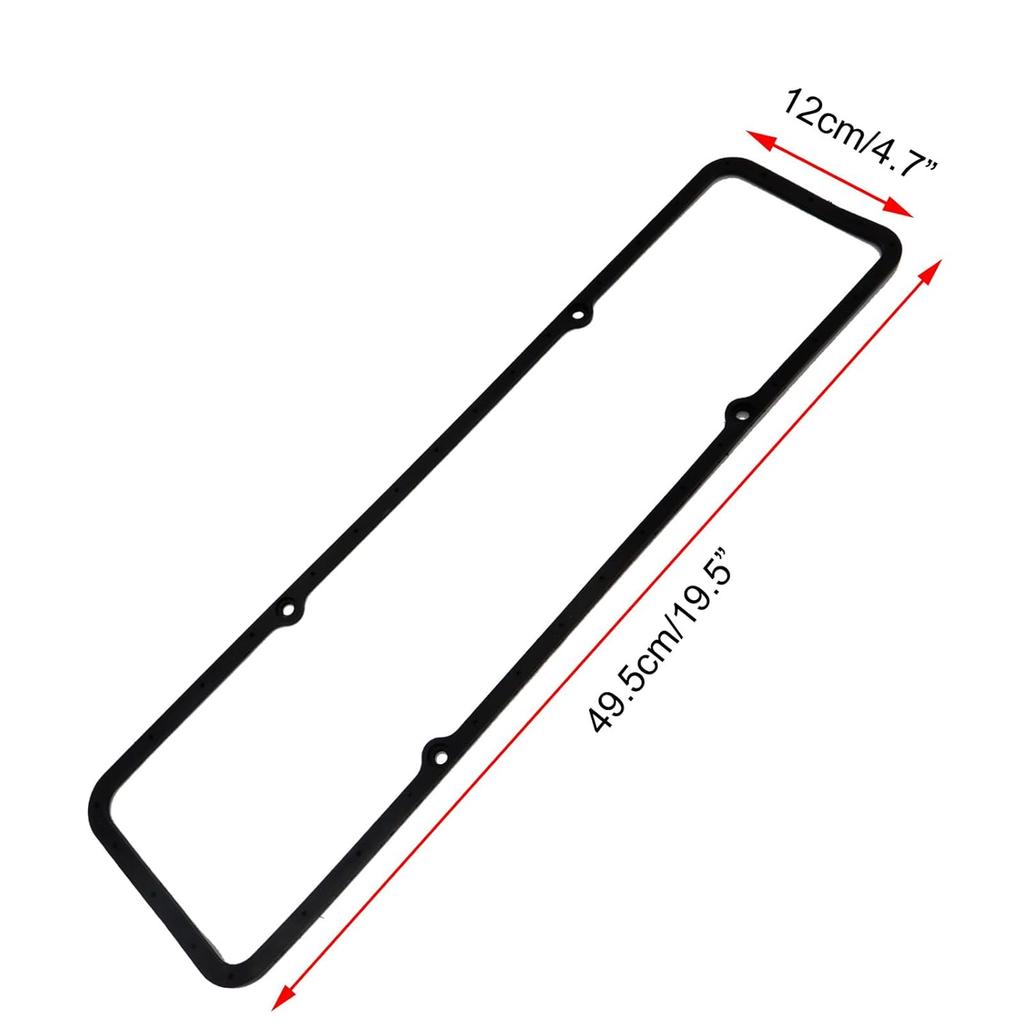 Small Block SB Chevy Valve Covers Set SBC Steel Core Rubber Valve Cover Gaskets 7484BOX Compatible with Chevy 350 305 283 327 400 383 302 307 SBC