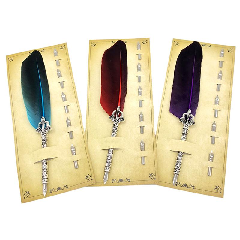 1 комплект пишущих инструментов, винтажная резьба, цветок, рот, британский стиль, новогодний подарок, высококачественная перьевая ручка, канцелярские принадлежности