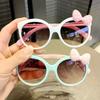 Bow Decorated Sunglasses Round Frame Uv400 Kids Eyewear Shades Sun Protection Kids Princess Sunglasses For Party Accessories