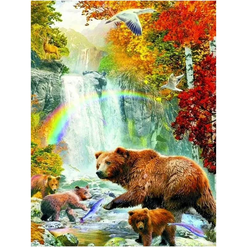 DIY алмазная живопись животное набор для вышивки крестом мозаика искусство алмазная живопись полный круг/квадратный алмаз украшение дома