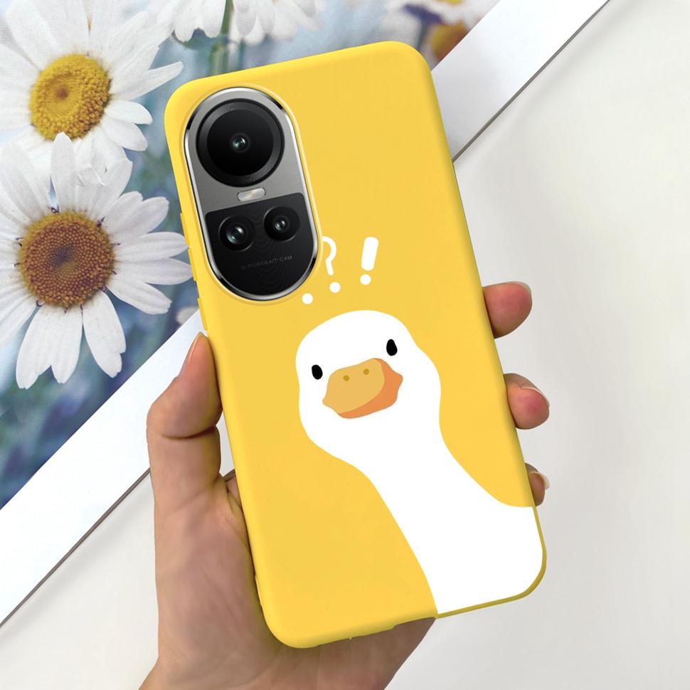 For Oppo Reno10 Case Luxury Colourful Painted Cover Soft Silicone Phone Case For Oppo Reno 10 Reno10 Pro 5G Back Cover Bumper