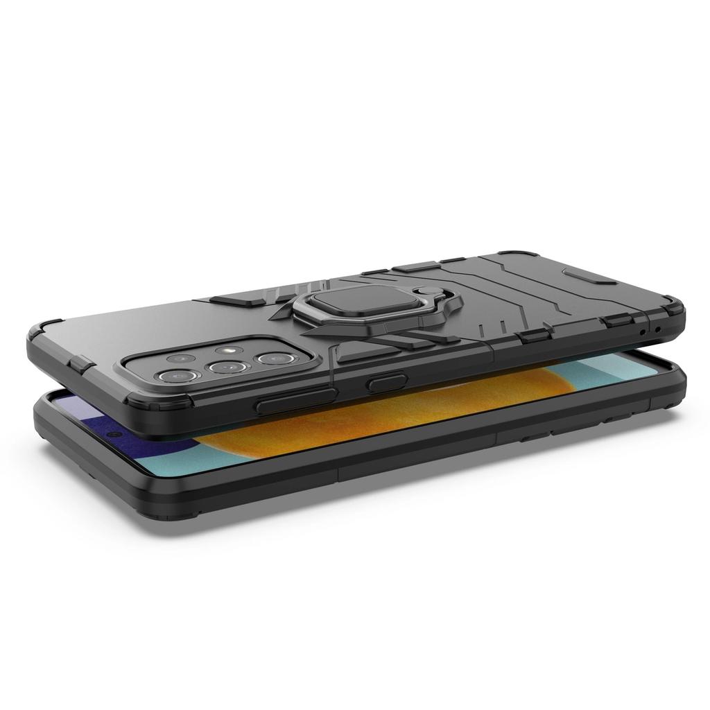 Ring Armor Armored Hybrid Case Cover + Magnetic Holder For Samsung Galaxy A73 Black