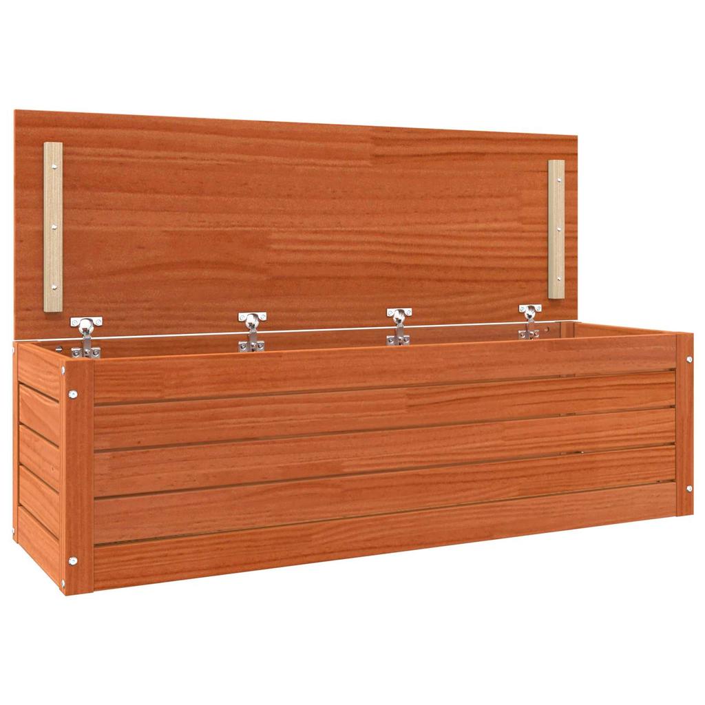 Storage Box with Storage Wax Brown 109 x 36.5 x 33 cm