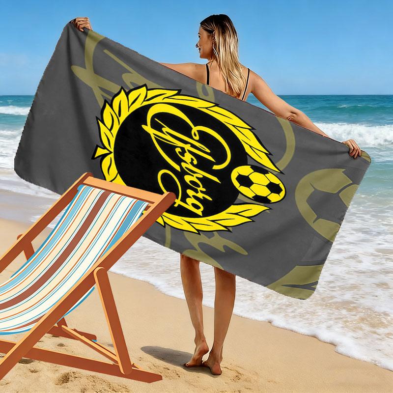 IF Elfsborg Print Beach Towel, Large Soft Quick Dry Towel for Beach Camping Swimming