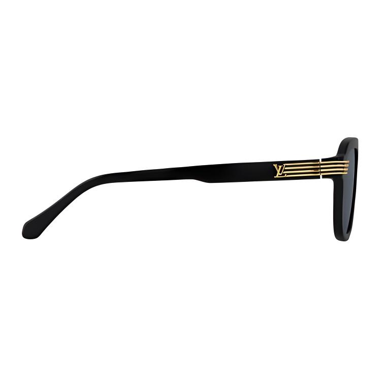 Louis Vuitton Logo Design Square Acetate Metal Square Sunglasses Men sunglasses Black Z2889U