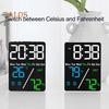 Large Digital Wall Clock Compact Design Portable Battery Powered Temperature Display LED Alarm Clock with Big Digits