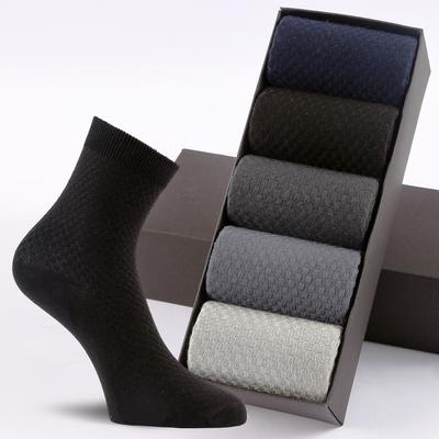 5 пар высококачественных мужских носков из бамбукового волокна, деловые дышащие компрессионные носки с дезодорантом, мужские длинные большие размеры, евро 38-48