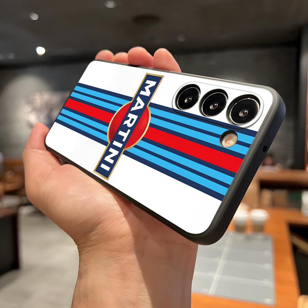 Гоночный чехол M-Martini для Samsung A56 A36 A26 A16 A15 A25 A35 A55 A14 A34 A24 A54 Черный Мягкий корпус