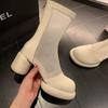 Fashion Round Toe Women's Ankle Boots White Comfortable Booties Boot Sale Designer Luxury Spring 2024 Fashion Trend Female Short Shoes