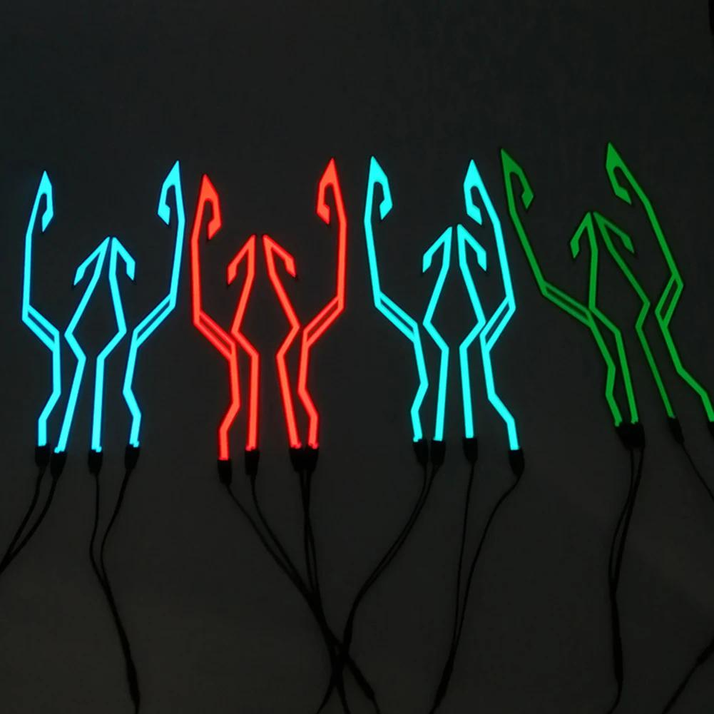 Мотоциклетный велосипед НОВЫЙ водонепроницаемый светодиодный фонарь холодного света 4-в-1 полоска для шлема EL наклейка предупреждающие огни аксессуары для ночной езды на мотоцикле