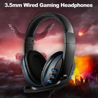 Игровые наушники 3,5 мм, накладные игровые гарнитуры с микрофоном, регулировкой громкости, шумоподавлением для ПК, компьютера, ноутбука