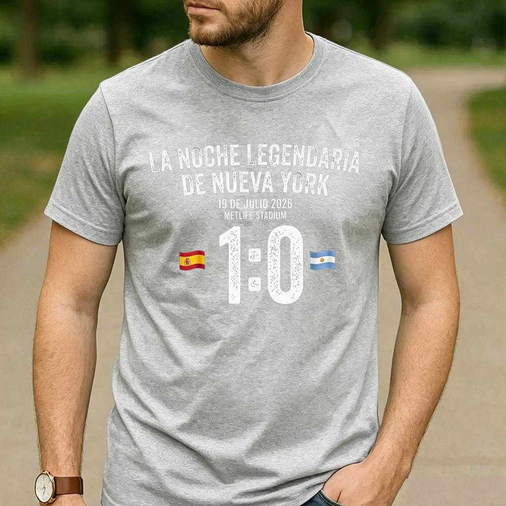 10 Spain vs Argentina Graphic Print Cotton T Shirt Unisex Unisex Unisex Crew Neck Short Sleeve Sports Match Streetwear Daily Tops