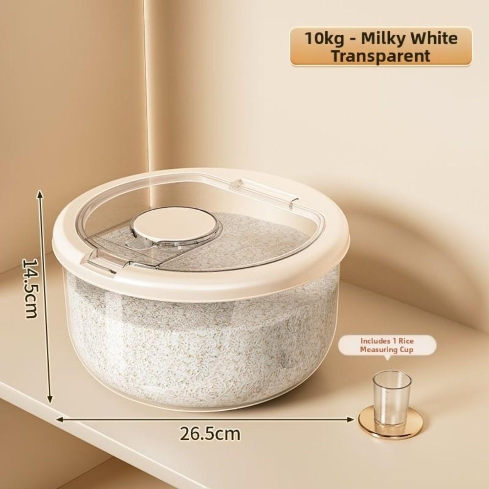 Moisture-proof Kitchen Storage Bin Clear Airtight Storage Bucket New Grain Storage Bin Home Use