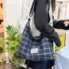 Осенняя сумка Simple Vitality Girl Style, большая вместимость, наплечный узор в клетку, универсальная повседневная женская сумка