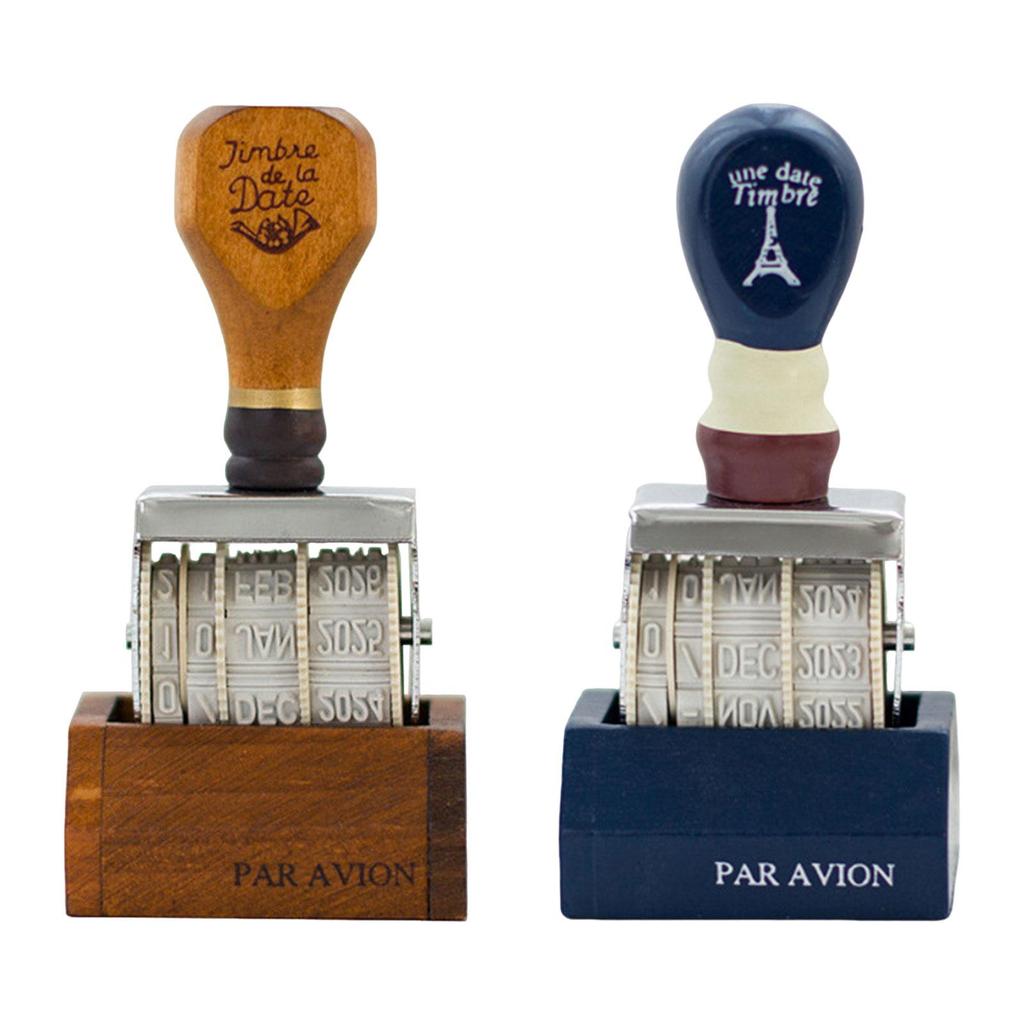 Roller Date Stamp Adjustable Day Month Year Stamp Rolling Wheel Stamp for Journal DIY Craft Album Card Making Decoration