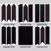French Tip Nail Art Stickers - Crescent & V-Shaped Black Gel