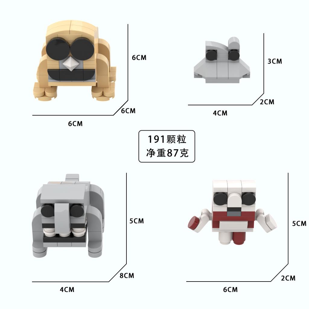 Zoonomaly Игрушка-фигурка Zoonomaly Zoo Blocks Набор блоков Zoonomaly Фигурка из игры ужасов Zoonomaly Кирпичный Страж Кот Коала Монстр Животные Строительство