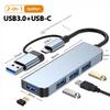 5 In 1 USB C Hub Multiport Adapter with 4 Ports USB 3 0 Type C Splitter for Laptop MacBook PC Accessories
