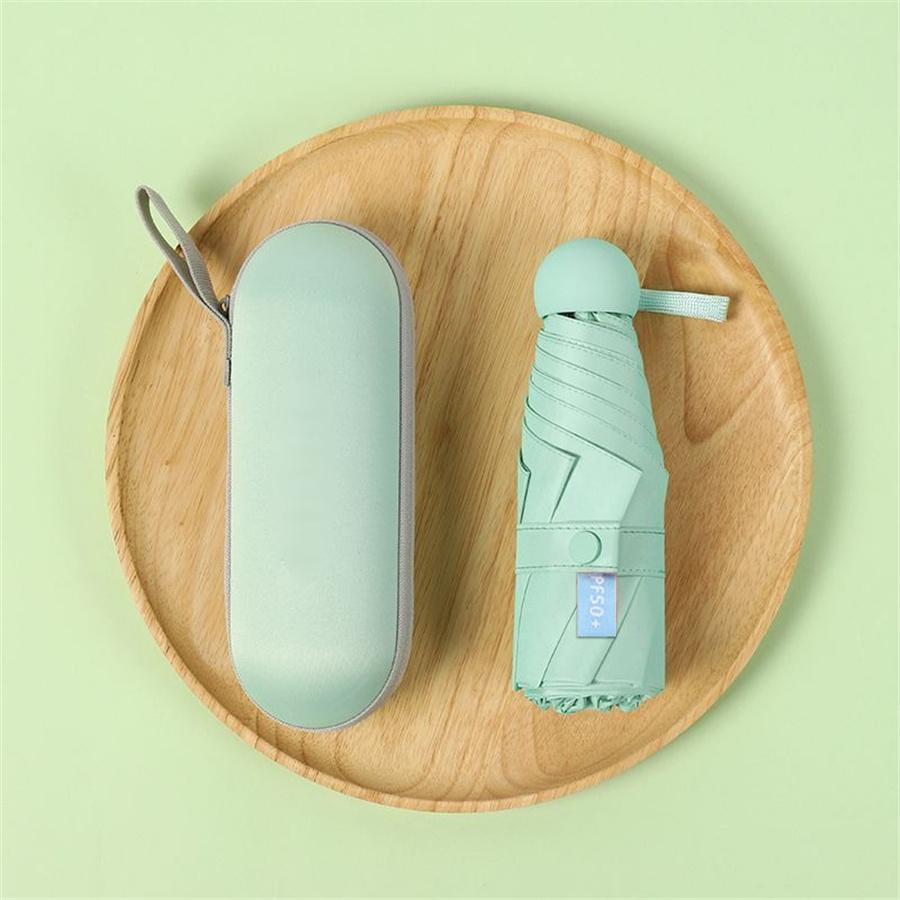 1 шт. модный женский мини-складной солнцезащитный зонт с защитой от ультрафиолета, портативный карманный капсульный зонт с коробкой