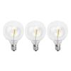 3Pcs G40 Led Replacement Light Bulbs, E12 Screw Base Shatterproof LED Globe Bulbs compatible with Solar String Lights Warm White