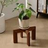 Pine Wood Flower Pot Rack Brown Wood Grain Cross Display Stand Tabletop Plant Shelf  Living Room
