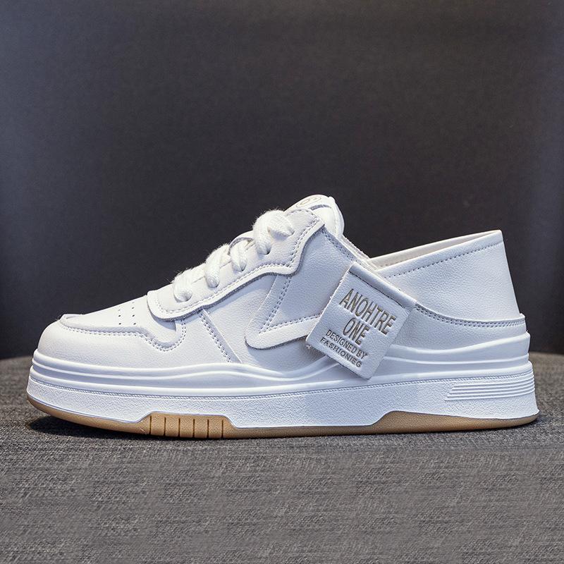 White Platform Shoes Women's Summer New All-Matching Genuine Leather Sports and Leisure Two-Way Sneakers Ins Fashion Shoes