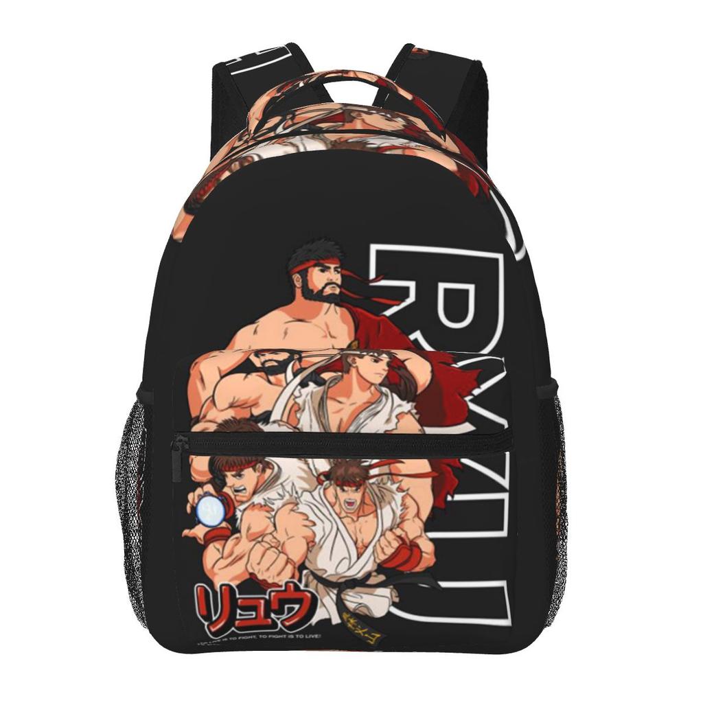Рю Street Fighter II Turbo Hyper Fighting Рюкзак Студенческий Мальчики Девочки Сумка для книг Детская Школьная сумка Наплечные сумки для Мужчин Женщин