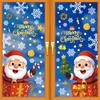 Pvc Christmas Festive Snowflake And Santa Static Stickers For Window Decoration
