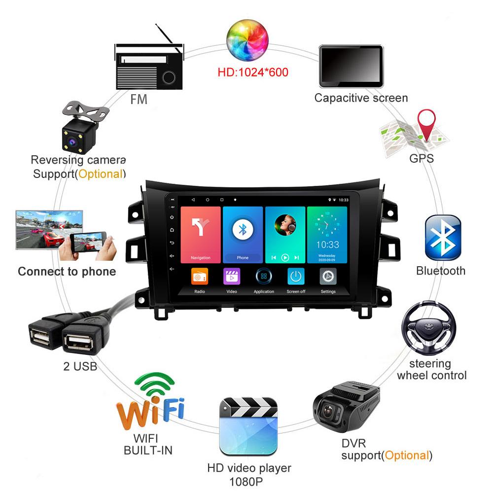icreative 2DIN Android Car Multimedia Radio For Nissan NAVARA Frontier NP300 2015-2018 GPS Navigation Auto Stereo Player