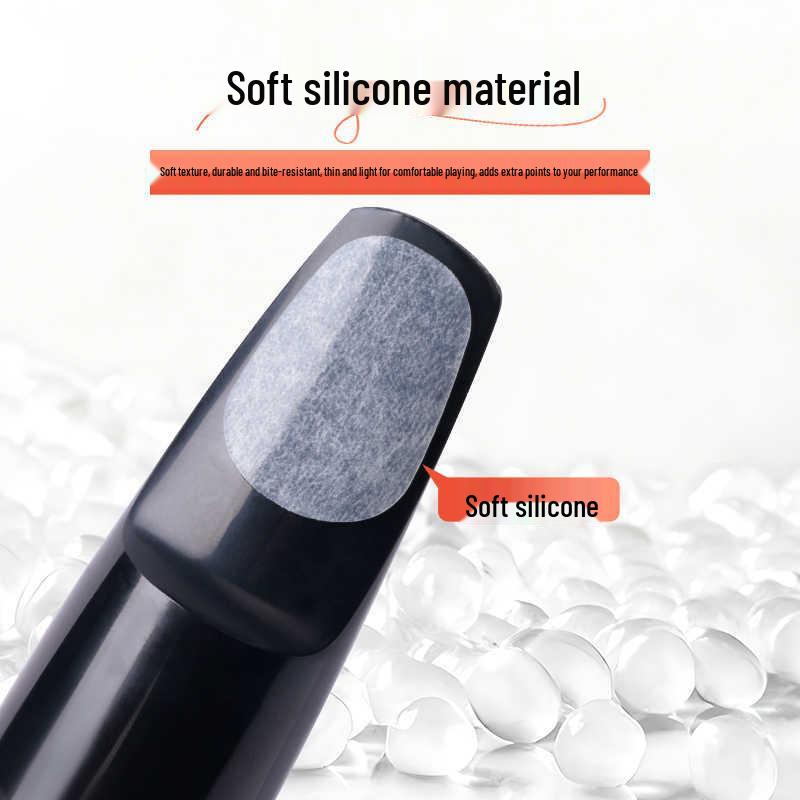 Tenor Alto Silicone Saxophone/Clarinet Mouthpiece Tooth Pad (Black)