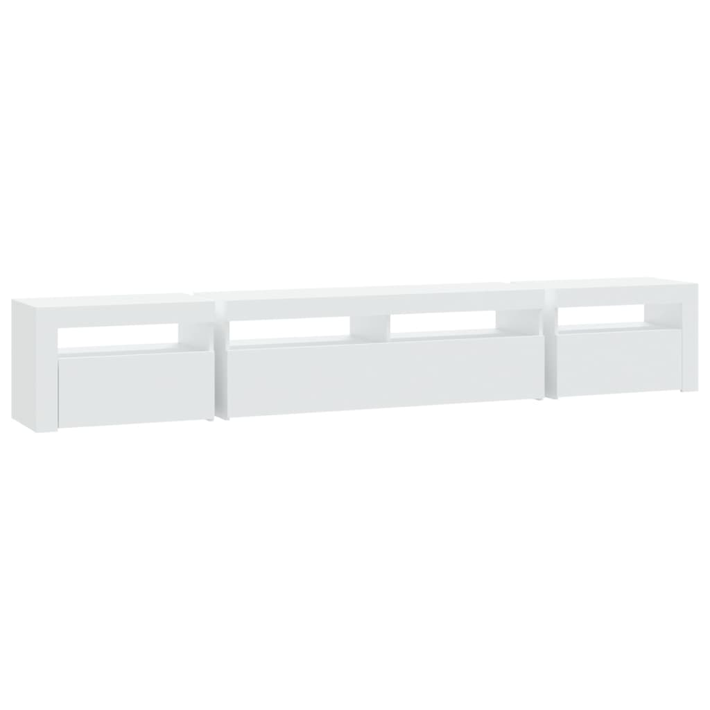 Vidaxl Szafka Pod Tv Z Oświetleniem Led, Biała, 240X35X40 Cm