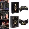 Astrology Trinkets Box Organizers Portable Tarots Cards Storage Box Wood Divination Storage Box Case with Card Holder