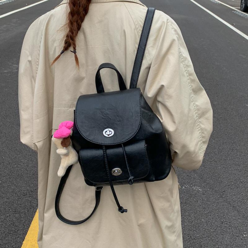 Ретро рюкзак женский модный повседневный нишевый студенческий классный рюкзак высокой ценности сумка-ведро дорожный маленький рюкзак