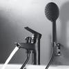 Латунный кран для раковины в ванной комнате, черный однорычажный кран, смеситель для раковины с душевой лейкой, смесители для горячей и холодной воды, смеситель