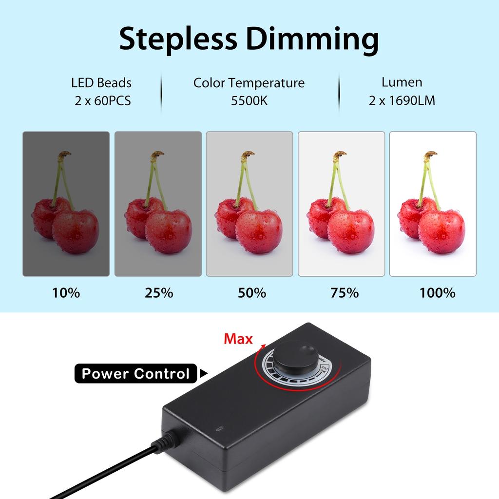 PULUZ PU5060 60*60*60 см складной светодиодный светильник, палатка, настольный световой короб для фотостудии, 60 Вт, софтбокс, 120 шт.